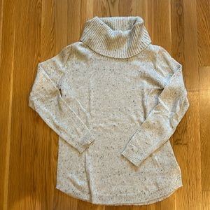 APT 9 Turtleneck sweater speckled with silver brown black tones